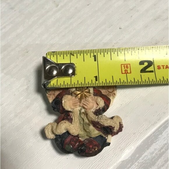 Boyds Bears Folkwear HOLIDAY ANGEL with Star Pin/Brooch 2" - Picture 5 of 5